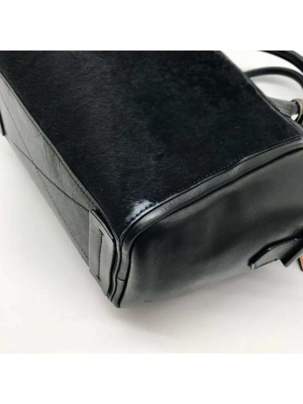 Reed Krakoff Black Leather & Calf Hair Atlantique Satchel